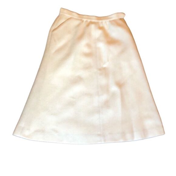Vintage Breckenridge Wool Skirt A line Cream Size 12 Lined - Picture 5 of 11